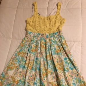 Flowered Yellow Dress